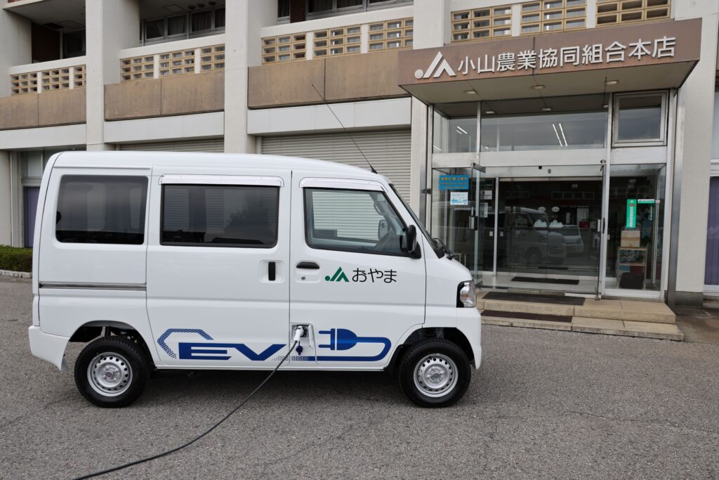 資材配達にＥＶ導入　持続可能な農業実現へ