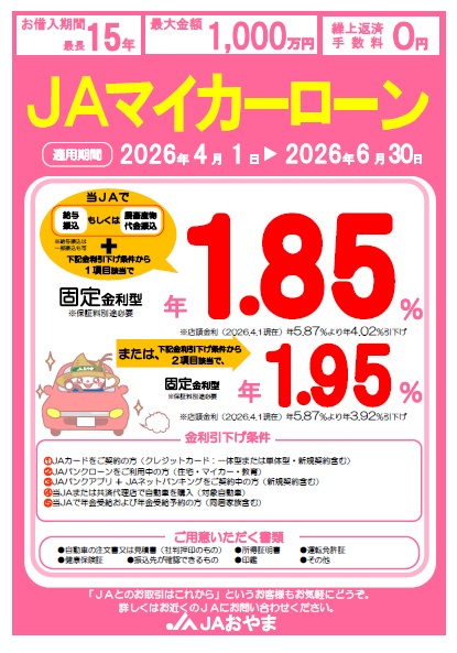 ＪＡマイカーローン