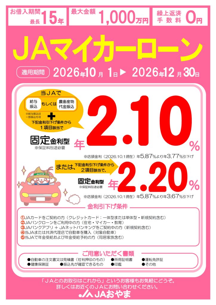 ＪＡマイカーローン